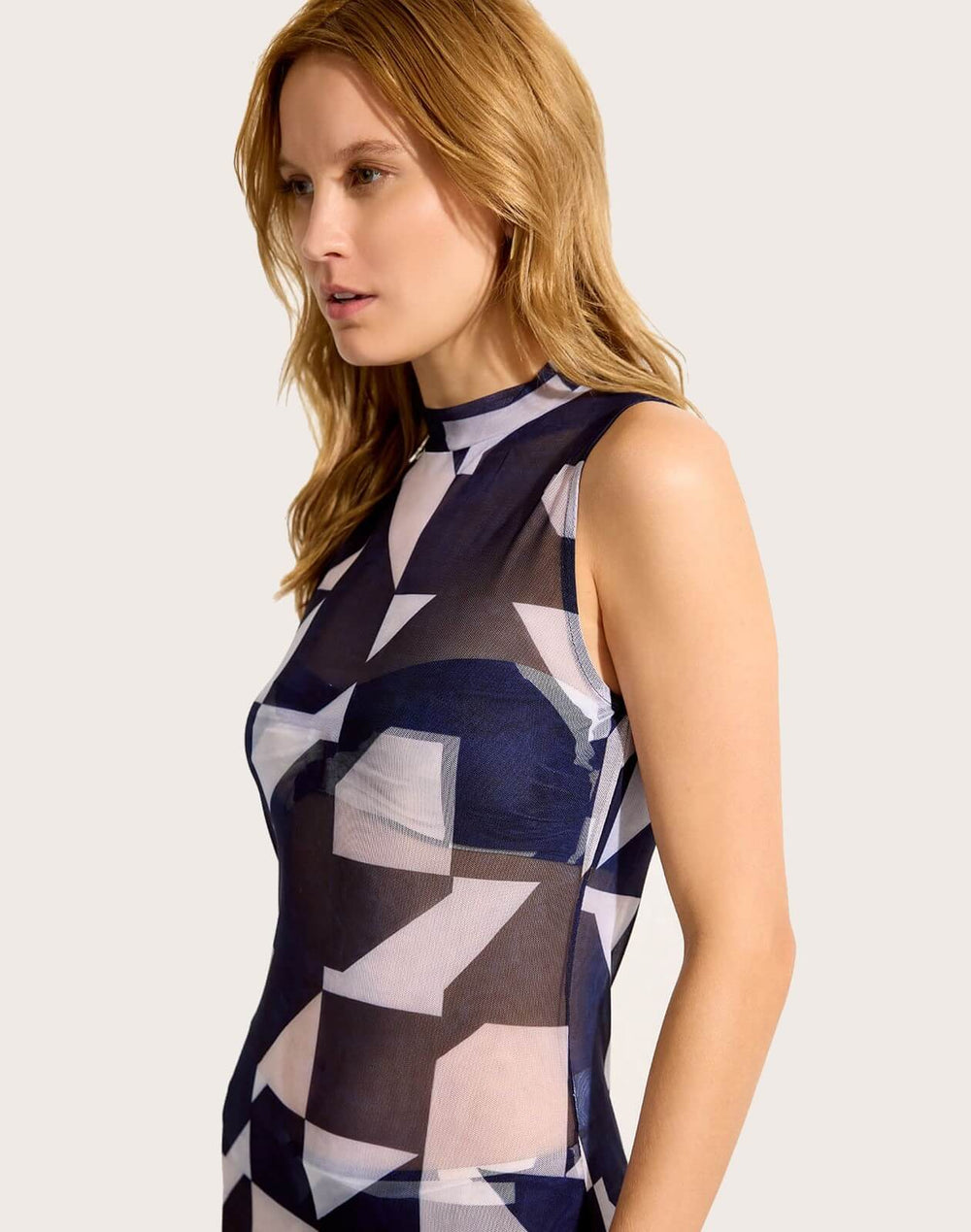 Lenny Niemeyer Tulle Dress Beach Dress Abstract Blue Print 