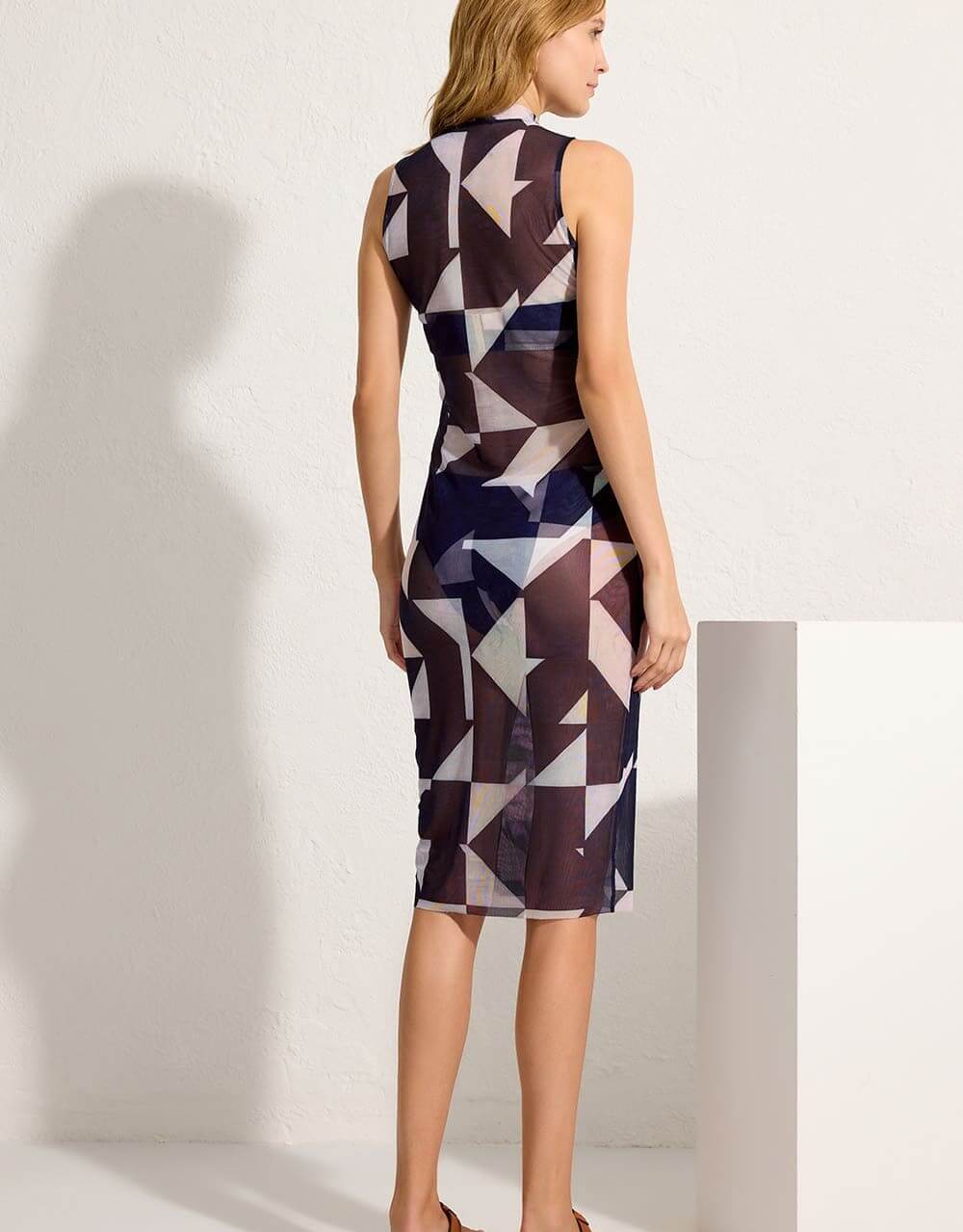 Lenny Niemeyer Tulle Dress Beach Dress Abstract Blue Print 