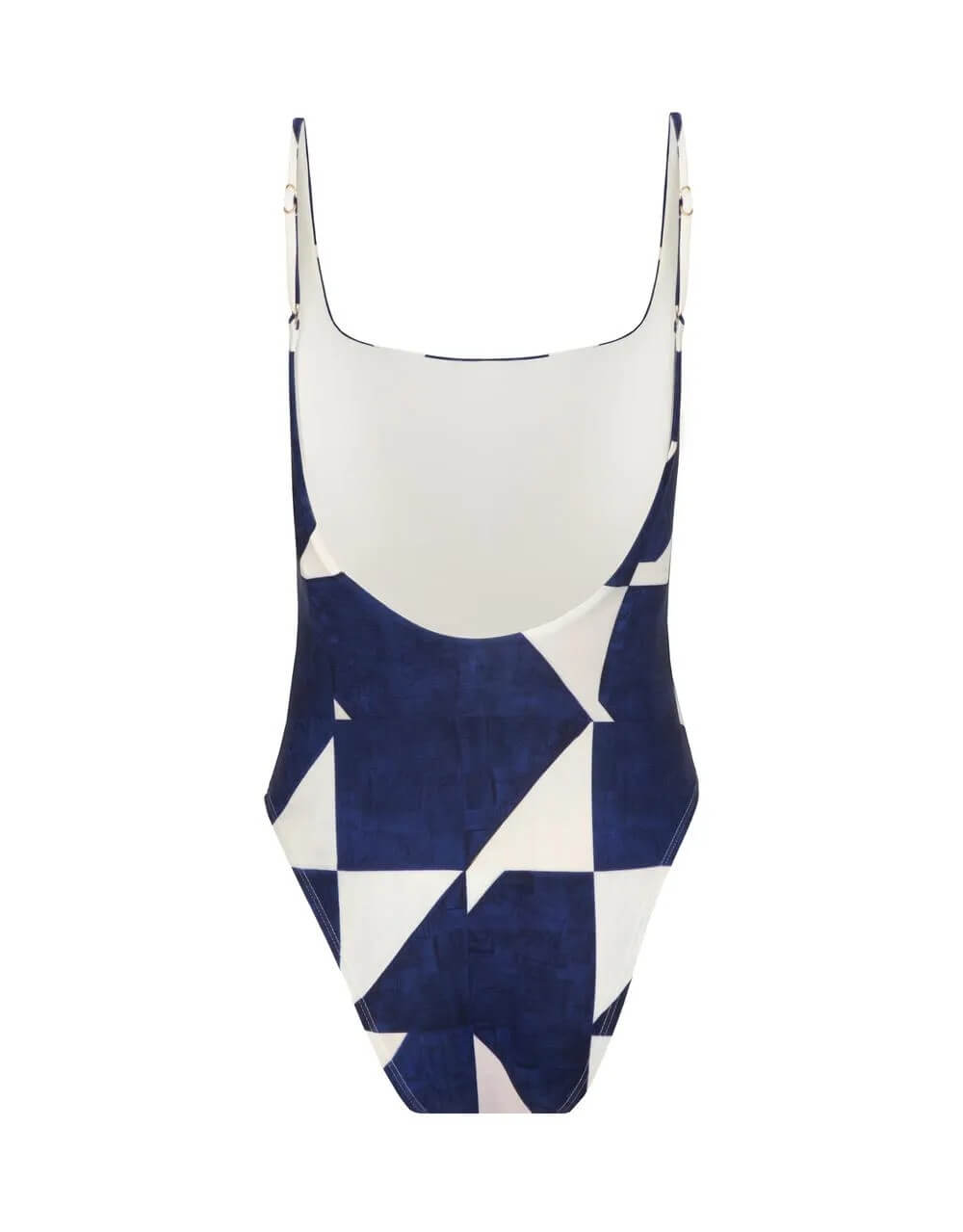 Lenny Niemeyer blue abstract print tank-style one piece swimsuit