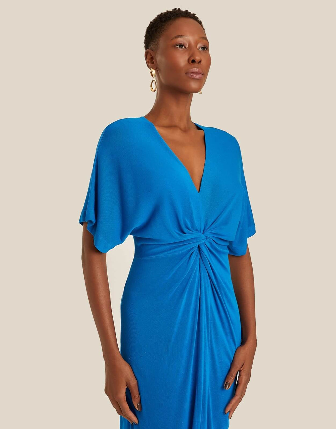 Lenny Niemeyer V-Neck Cover-Up Dress in Monaco Blue