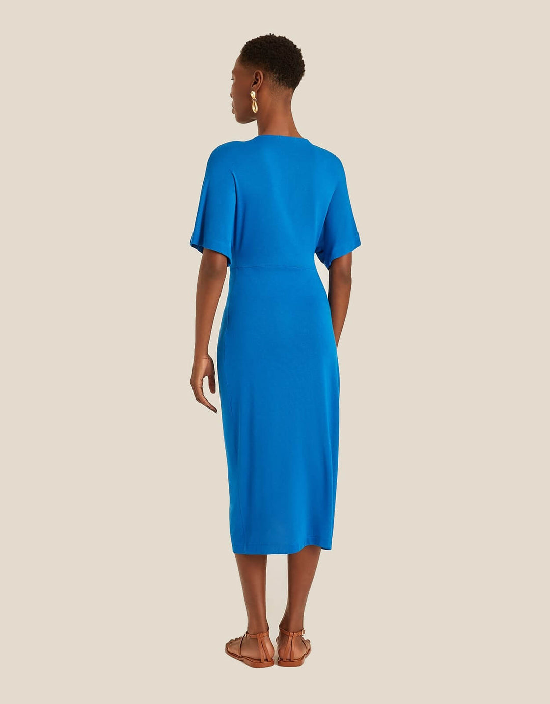 Lenny Niemeyer V-Neck Cover-Up Dress in Monaco Blue