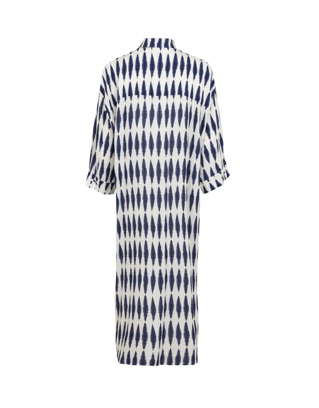 Lenny Niemeyer blue Formentera tie-dye linen viscose midi shirt dress