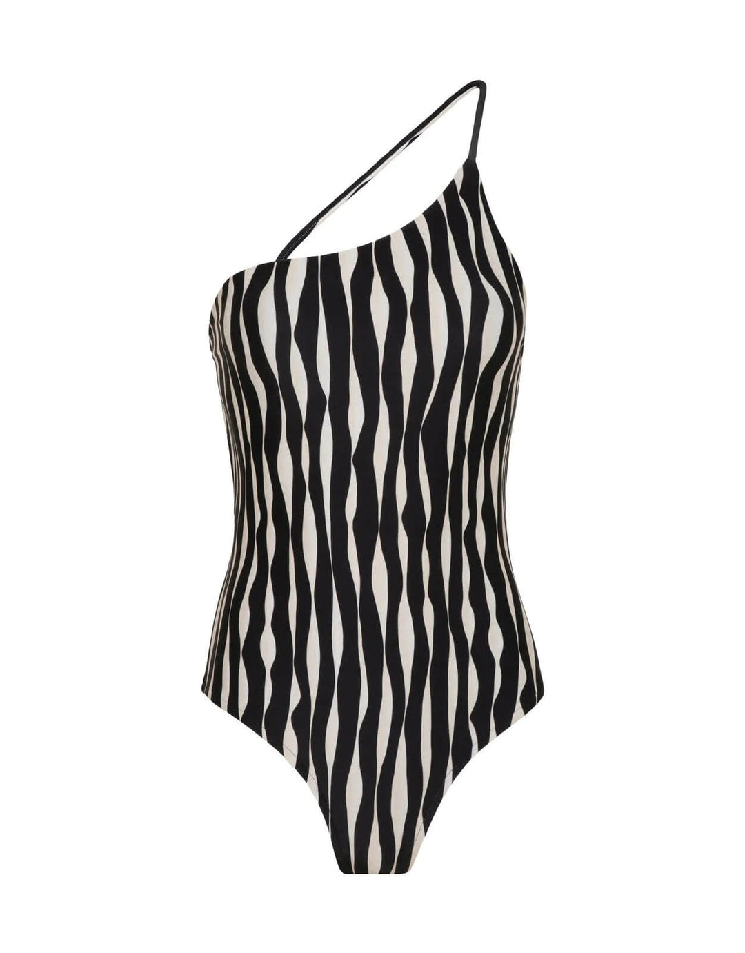One Shoulder Strapy One Piece Waves