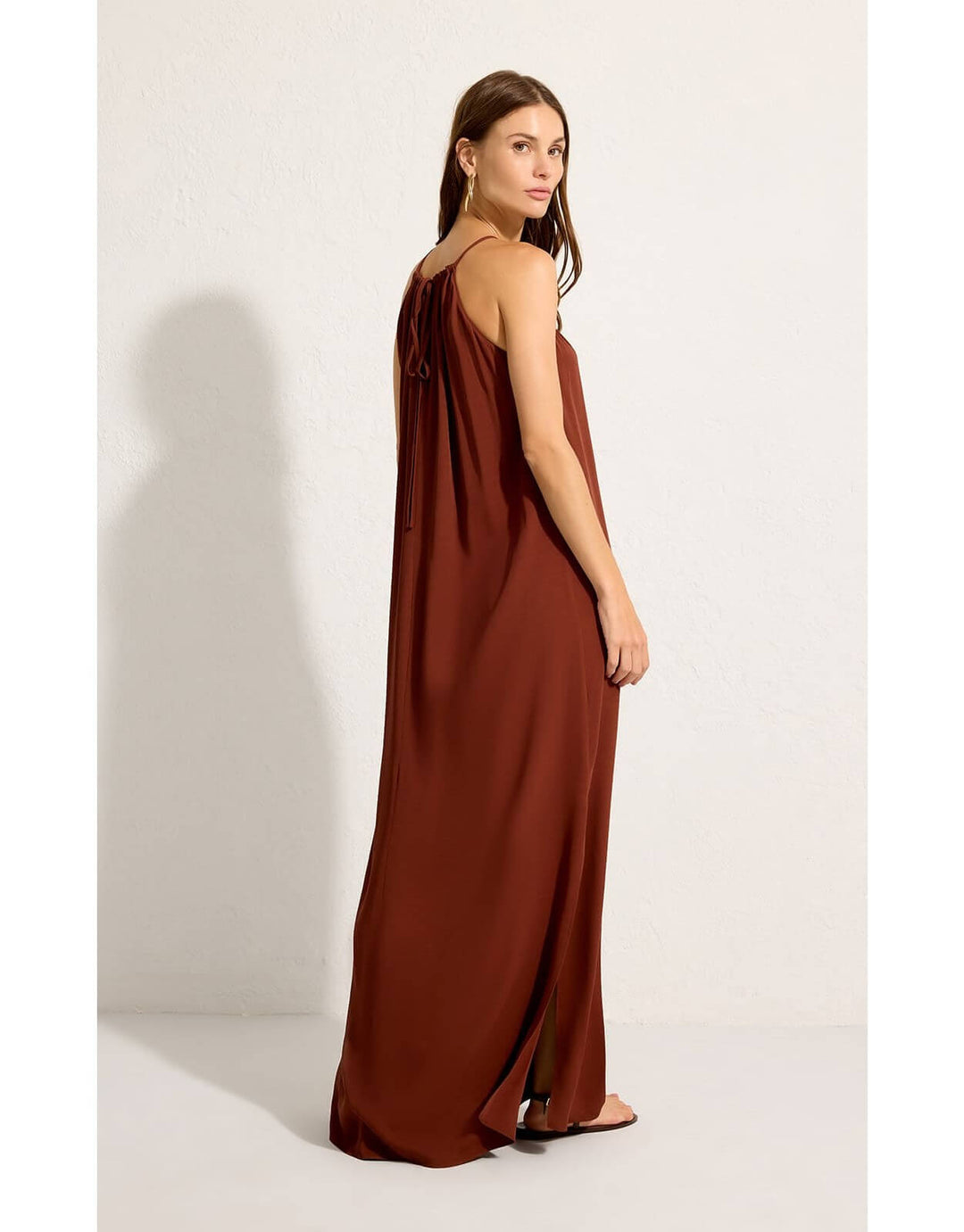 Lenny Niemeyer Cappuccino Brown Square Detail Long Dress