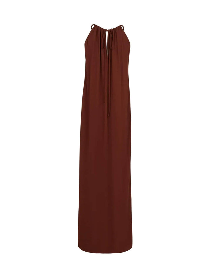 Lenny Niemeyer Cappuccino Brown Square Detail Long Dress