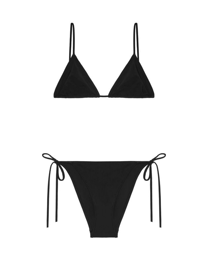 Lido Venti triangle bikini black — front view