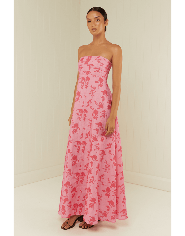 Palm Noosa Primrose Dress Pink Floral Press