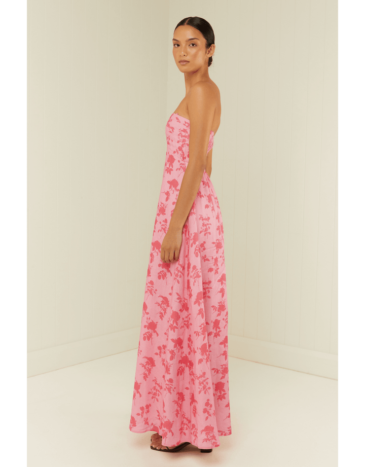 Palm Noosa Primrose Dress Pink Floral Press