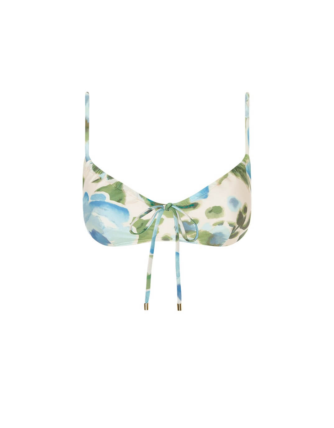 Peony Swimwear Solstice Crop Bikini Top Isles Floral Blue