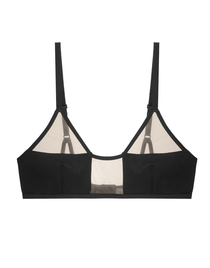 Illusion Top Bra Black