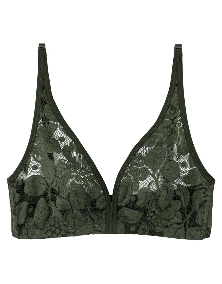 Yasmine Eslami Zoe Soft Bra Khaki Lace D - F Cup I Designer French Bra