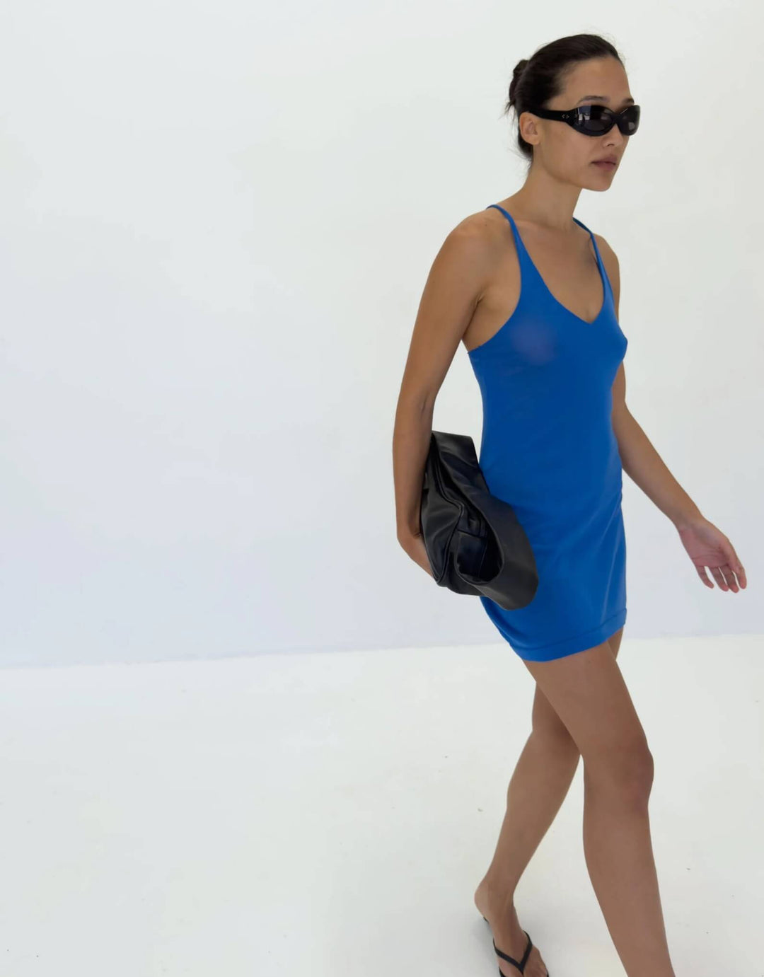 Ziah Sheer Knit Dress electric blue 