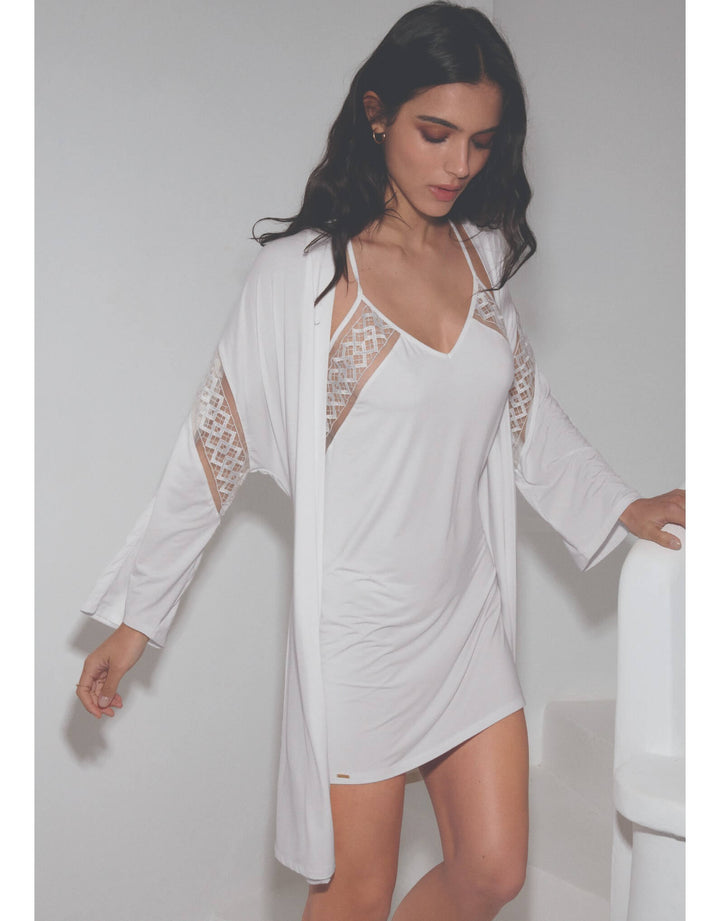 Aubade Sweet Obsession Modal Kimono Robe Opal
