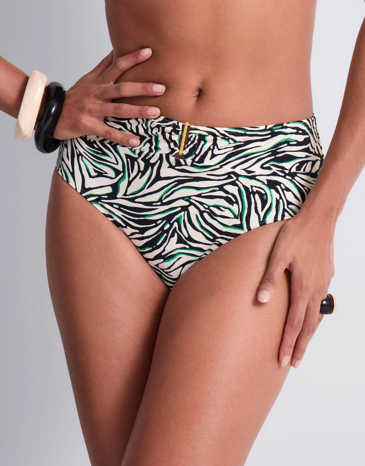 Aubade Tropical Splash Wild Stripes high waist bikini brief