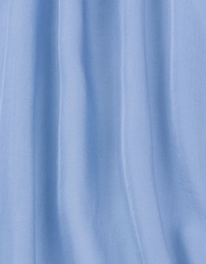 Bondi Born Capri Silk Bias Long Dress sky blue silk fabric detail