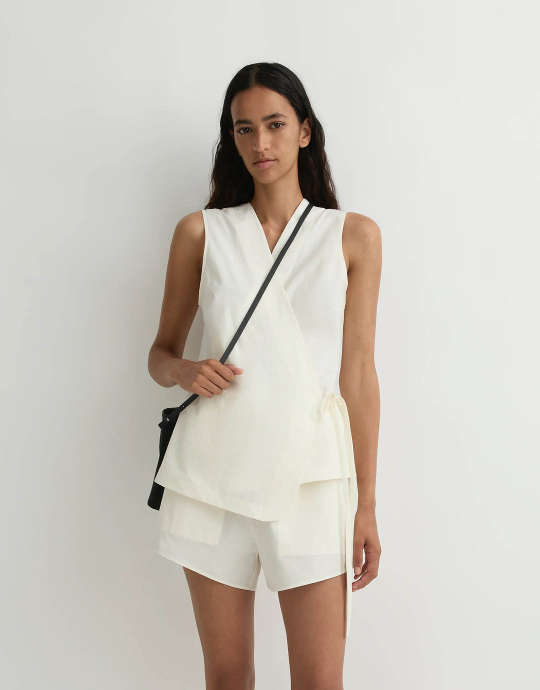 Bondi Born Kyoto Short natural with shoulder bag — front