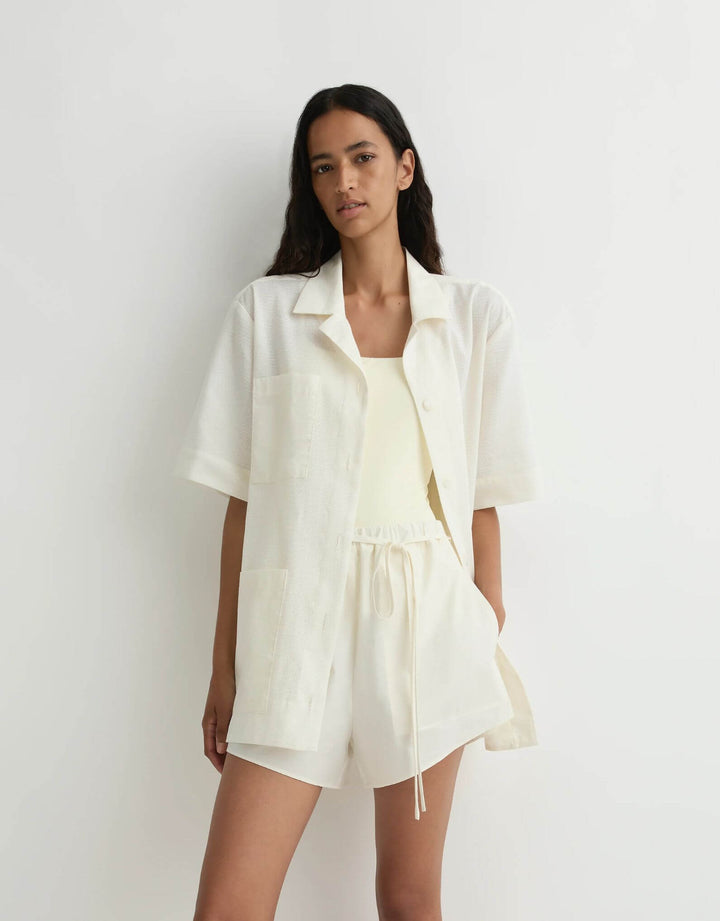 Bondi Born Kyoto Short natural with matching shirt — front