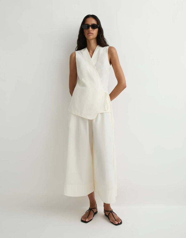 Bondi Born Kyoto Wrap Top natural — front