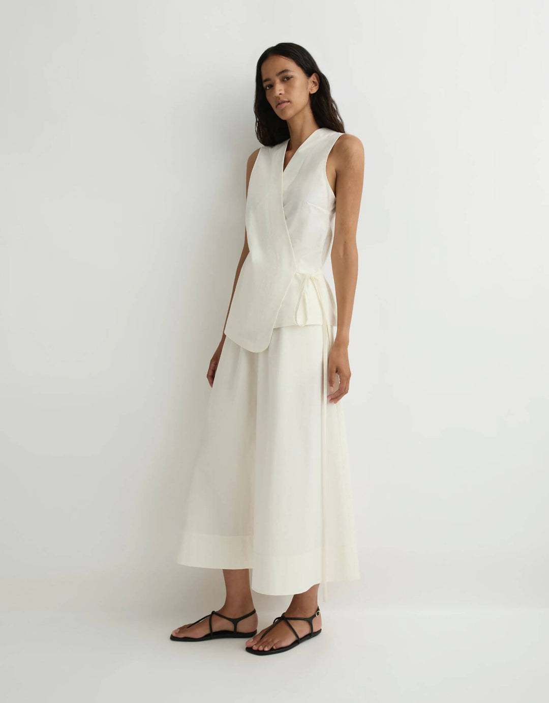 Bondi Born Kyoto Wrap Top natural — side