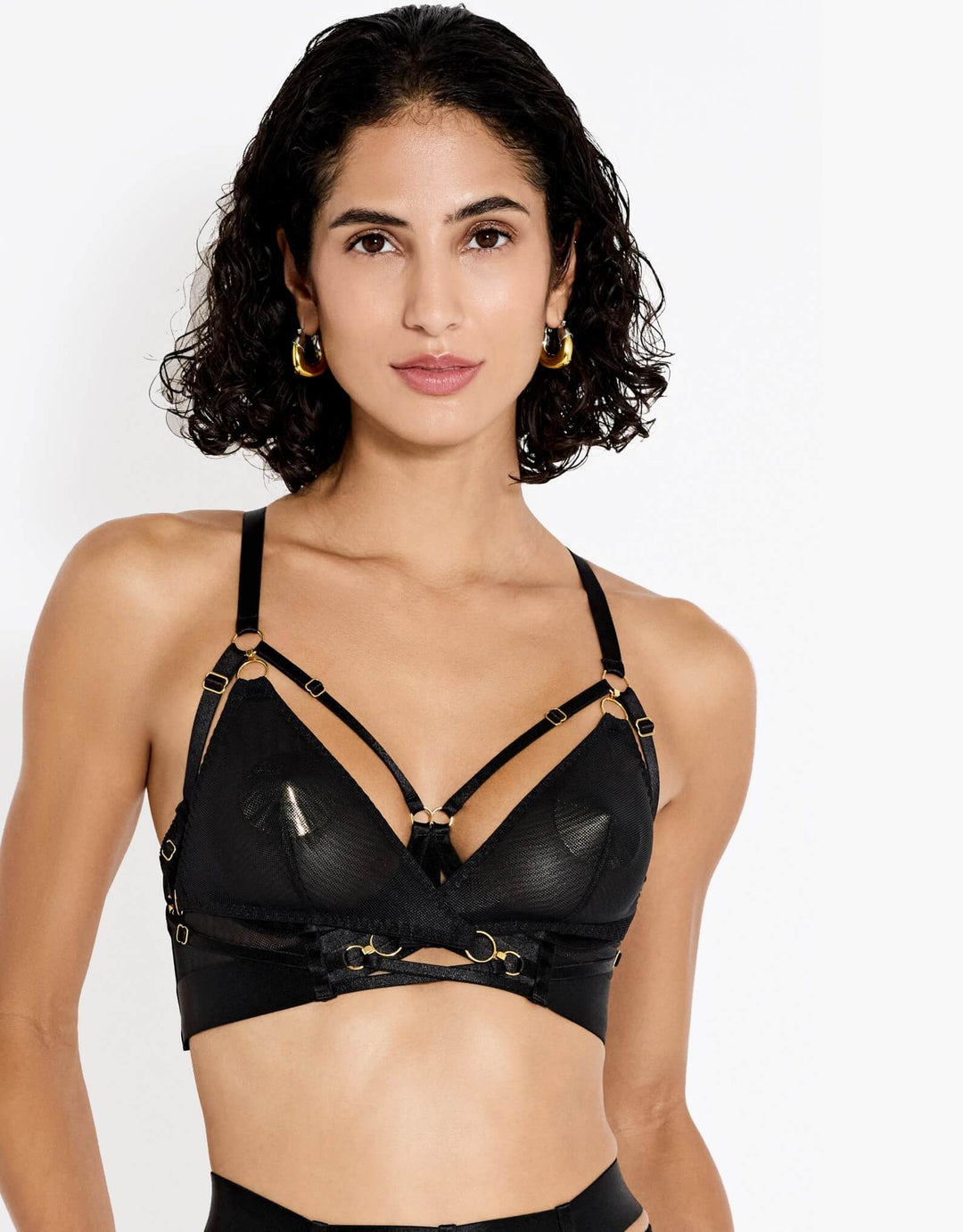 Bordelle Neda Multi-Style Bodice Bra black — portrait front view
