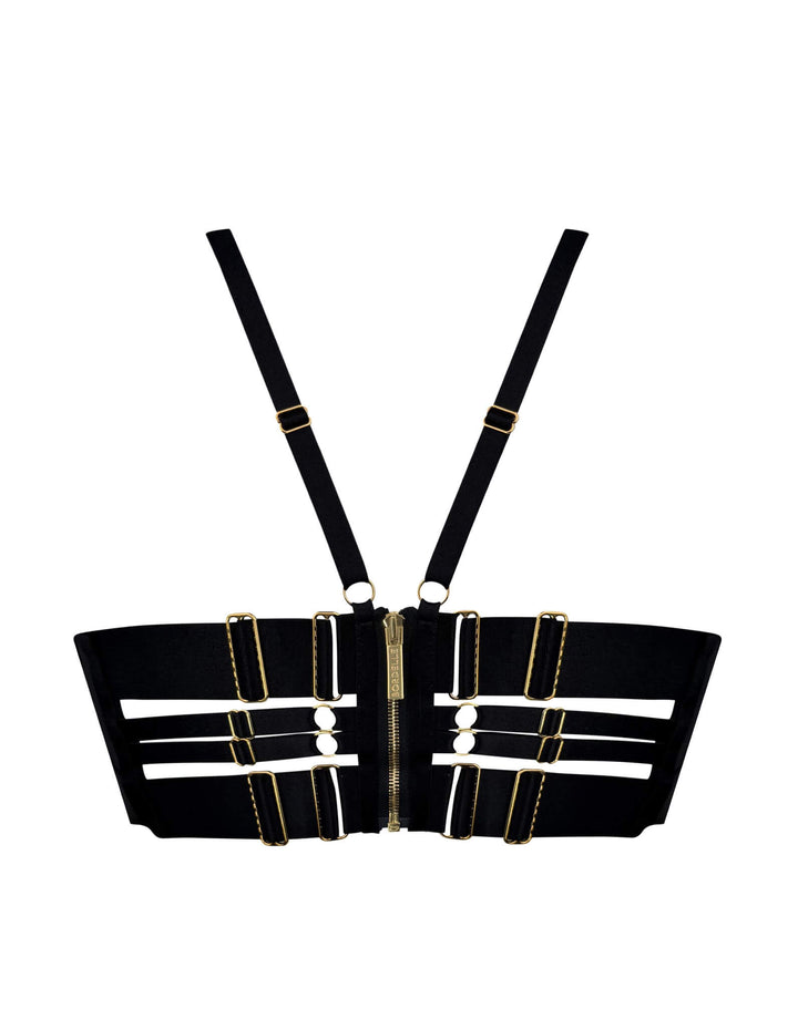 Bordelle Neda Multi-Style Bodice Bra black — back closure detail