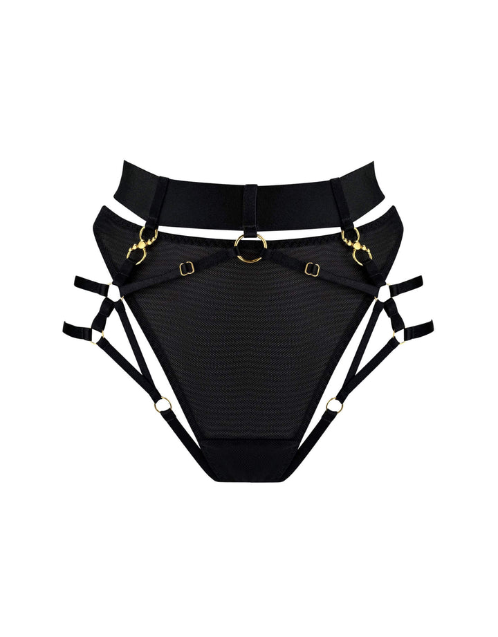 Bordelle Neda Multi-Style Harness Brief black — product front view