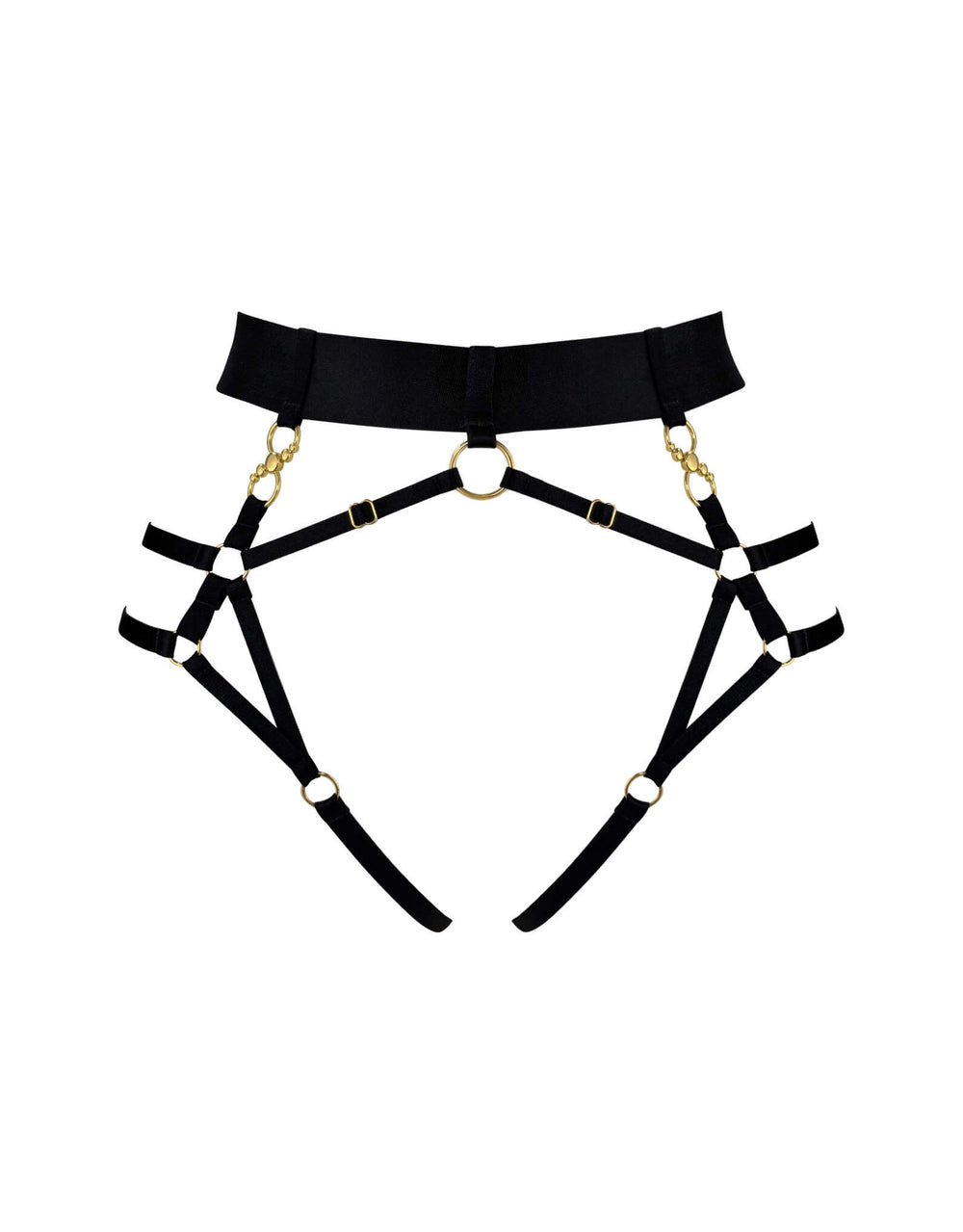Bordelle Neda Multi-Style Harness Brief black — product front detail