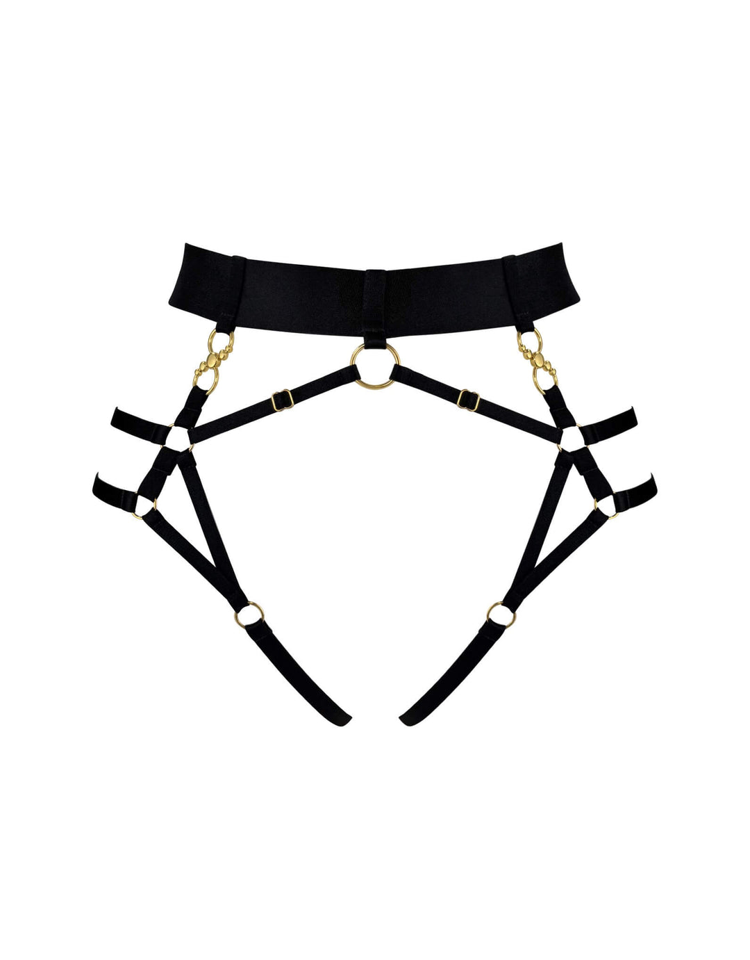 Bordelle Neda Multi-Style Harness Brief black — product front detail