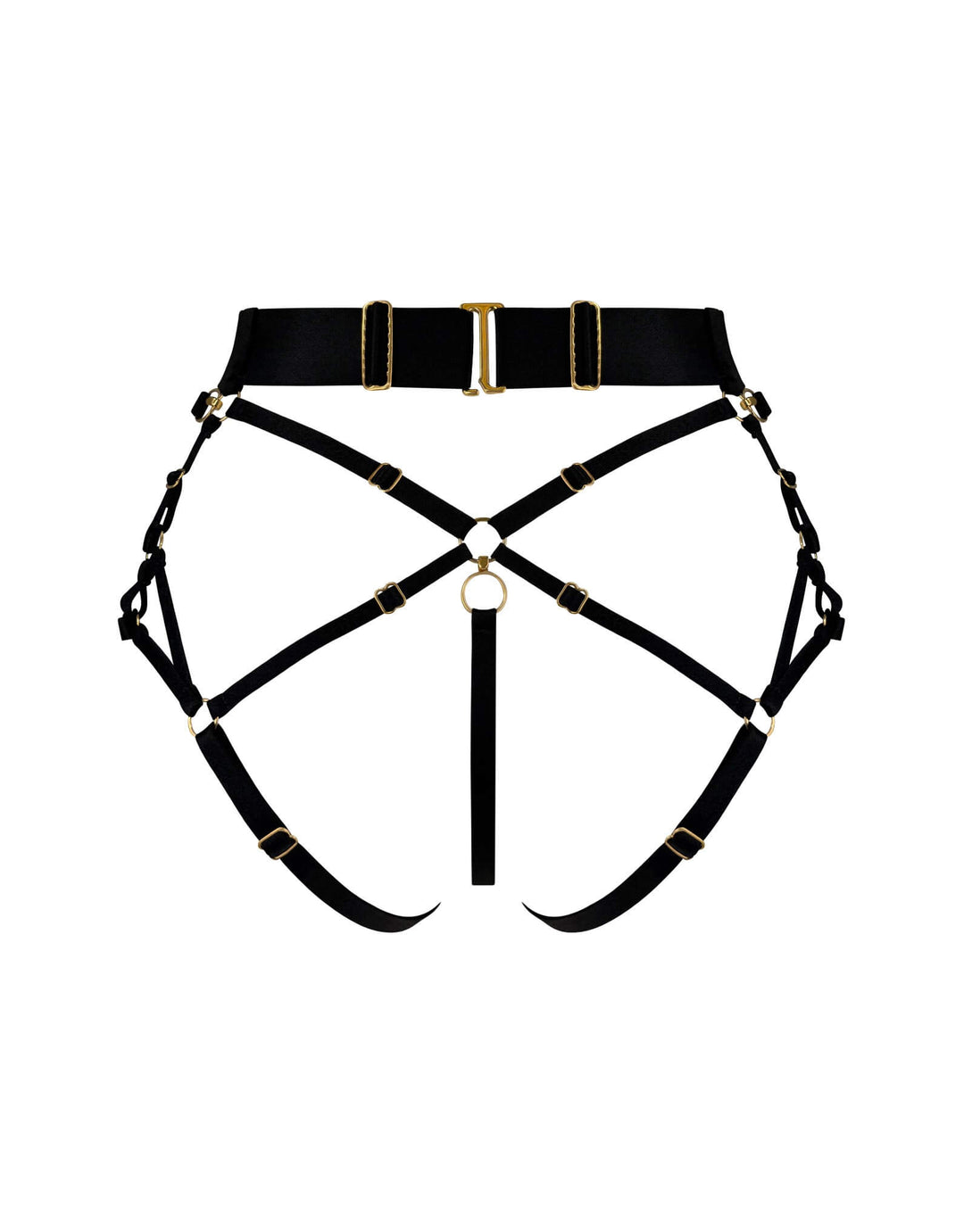 Bordelle Neda Multi-Style Harness Brief black — product back detail