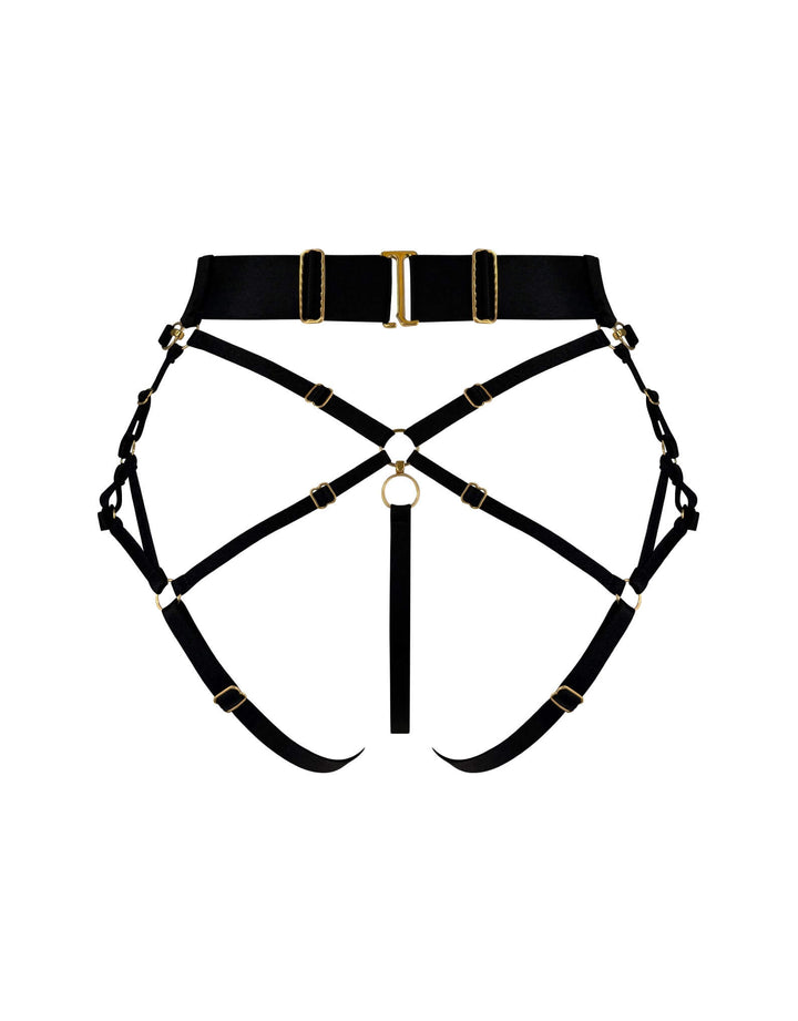 Bordelle Neda Multi-Style Harness Brief black — product back detail