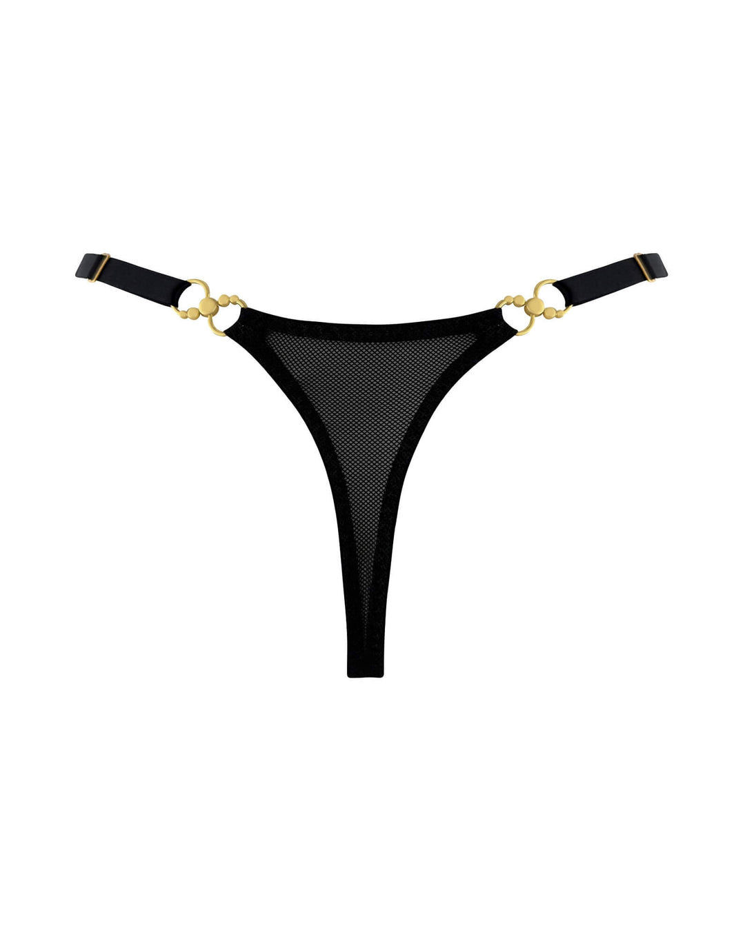 Bordelle Neda Thong black — product flat lay