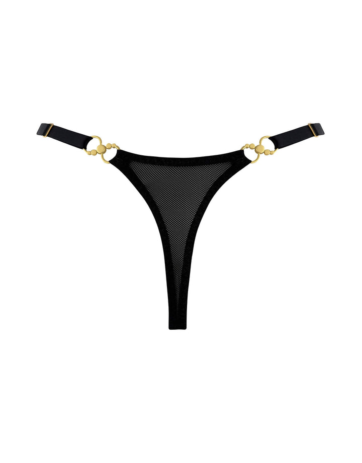 Bordelle Neda Thong black — product flat lay