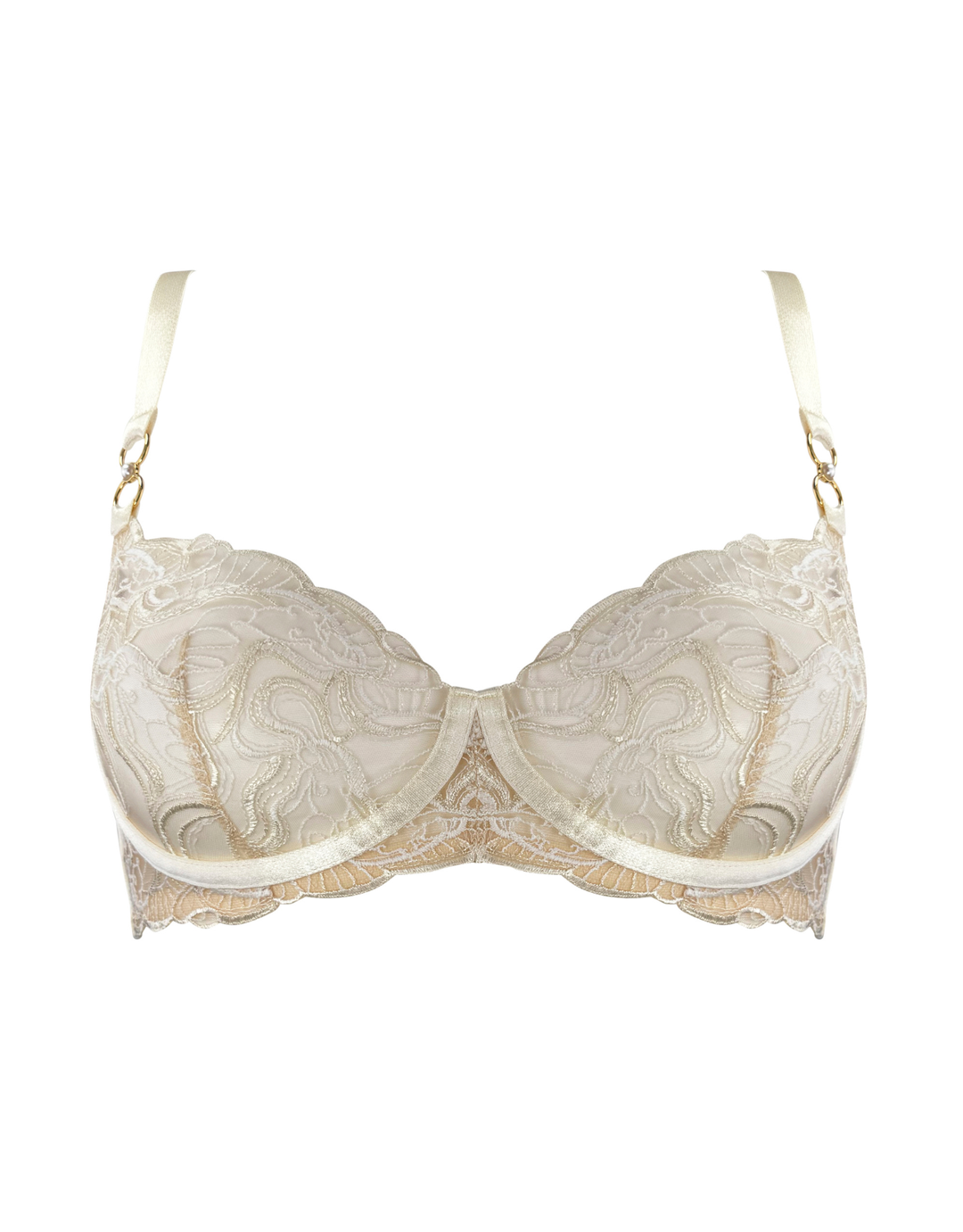 Bordelle Pearl Balconette Wire Bra cream — front