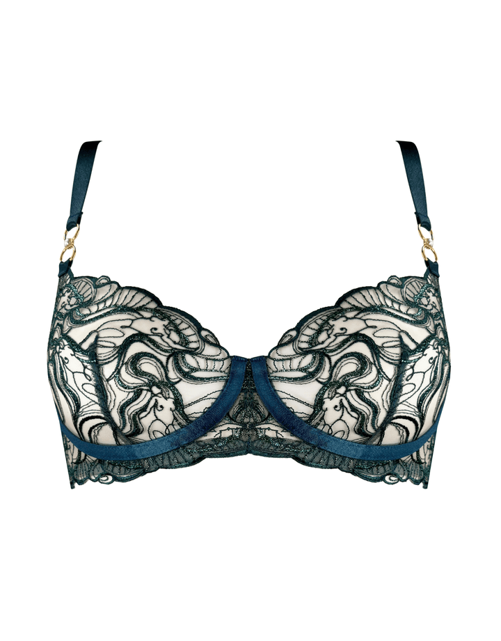 Bordelle Pearl Balconette Wire Bra teal — product detail