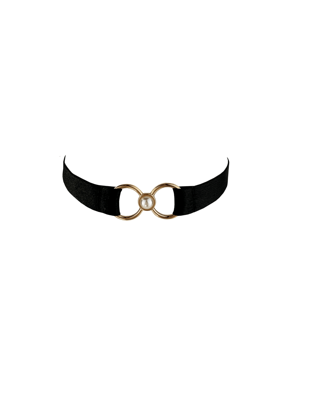 Bordelle Pearl Collar Black  — front view