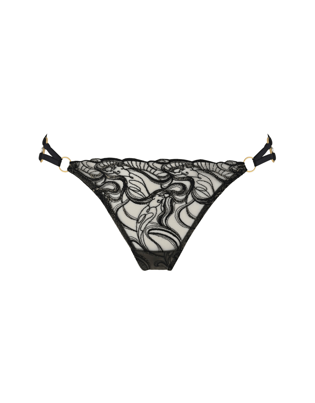 Bordelle Pearl Open Back Brief Black — product detail