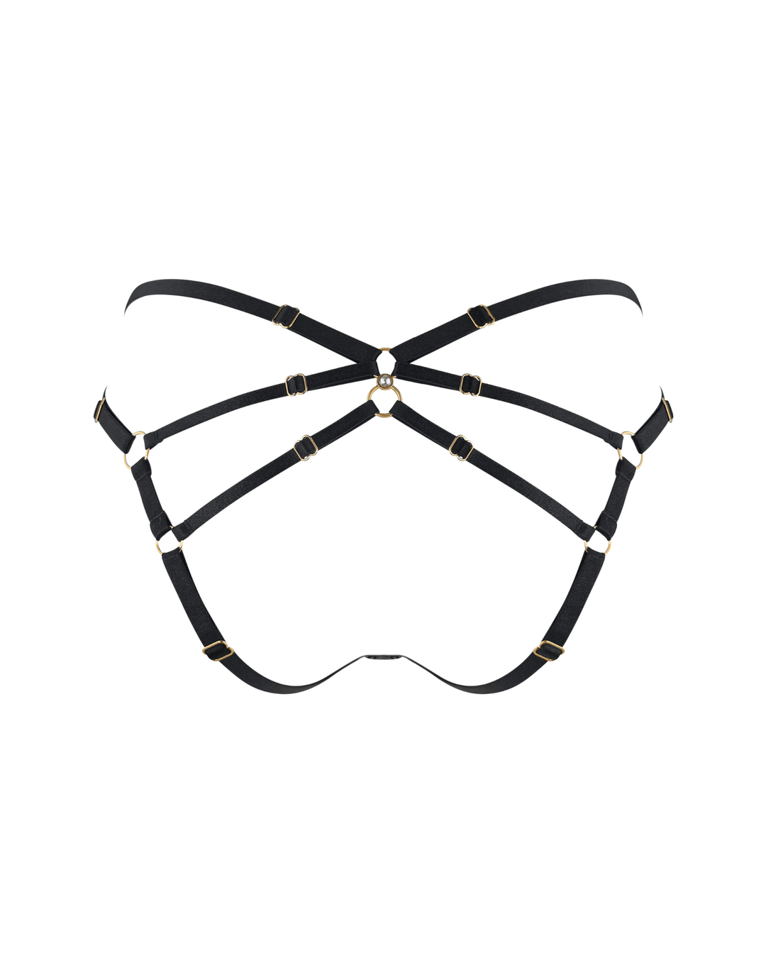 Bordelle Pearl Open Back Brief Black — back detail