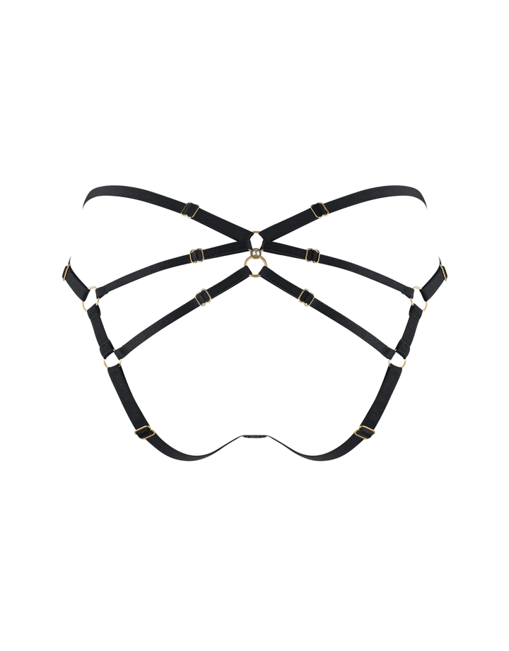 Bordelle Pearl Open Back Brief Black — back detail