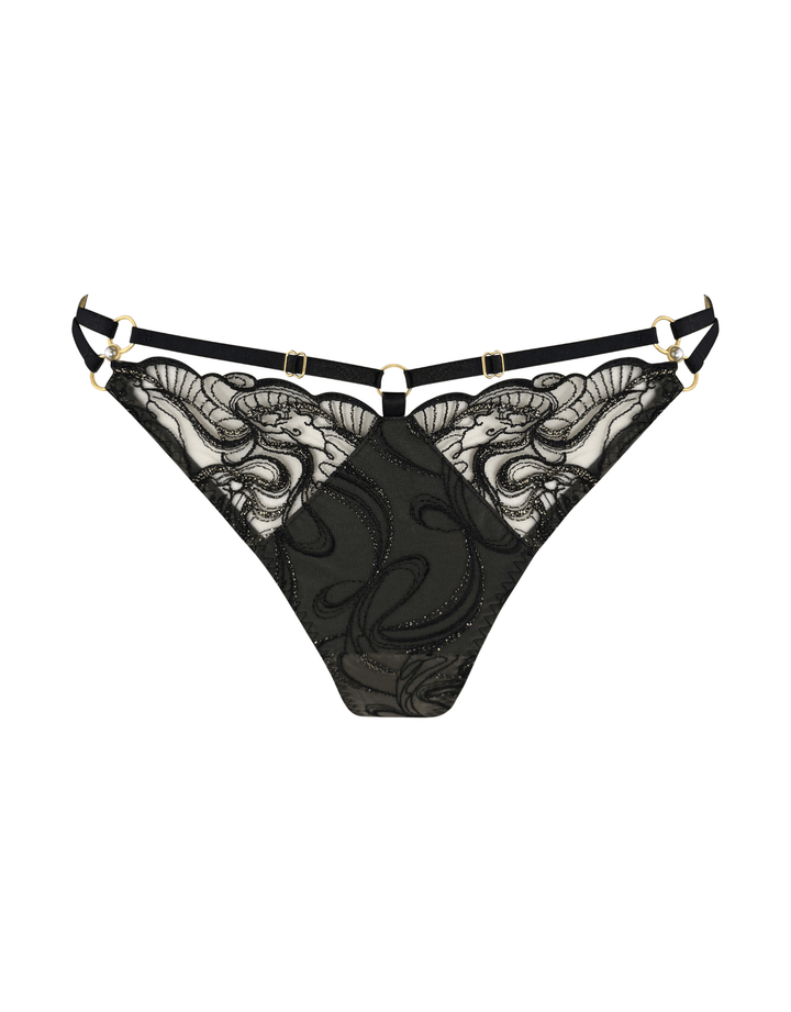 Bordelle Pearl Strap Thong Black — product detail