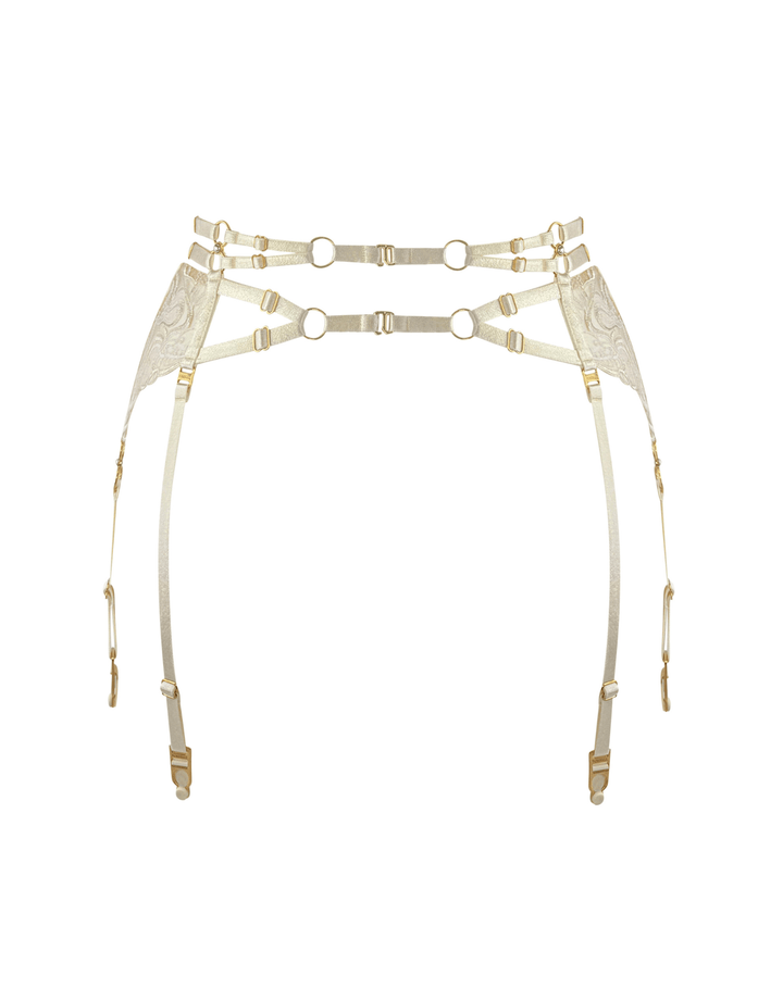 Bordelle Pearl Suspender Cream — product flat lay