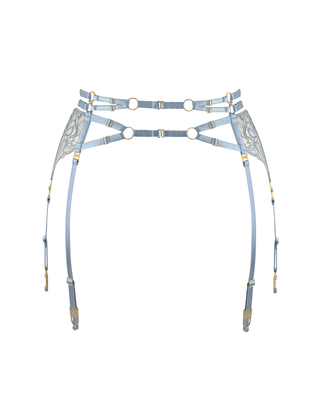 Bordelle Pearl Suspender dusty blue — back detail