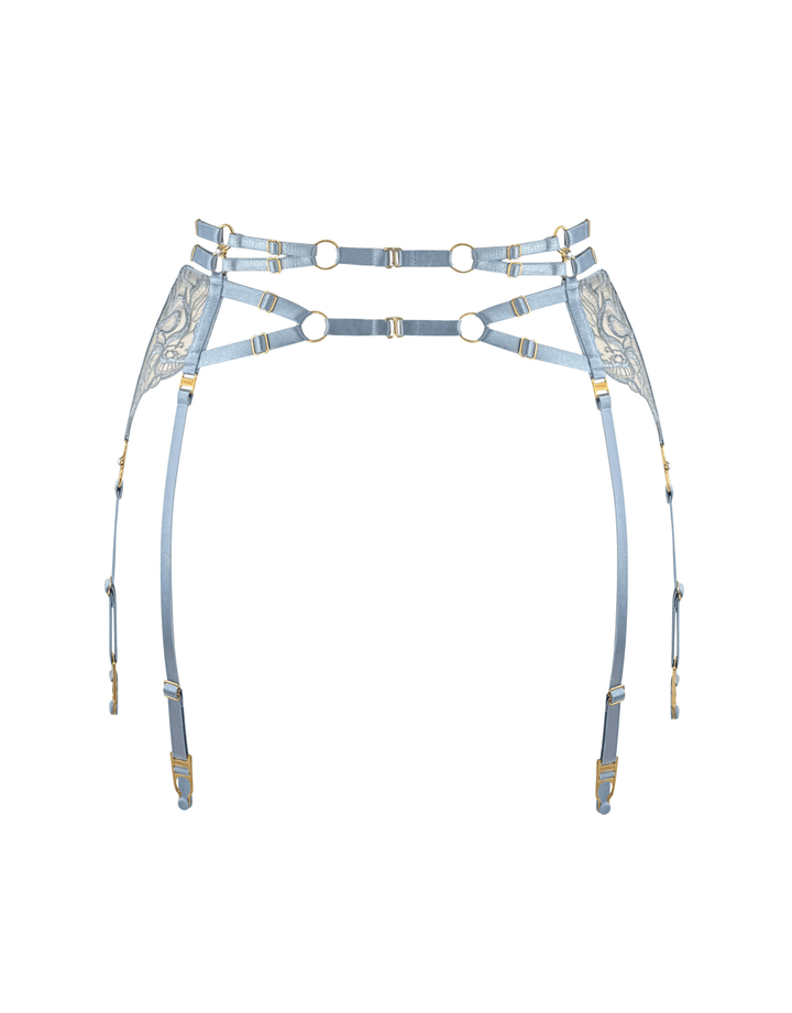 Bordelle Pearl Suspender dusty blue — back detail