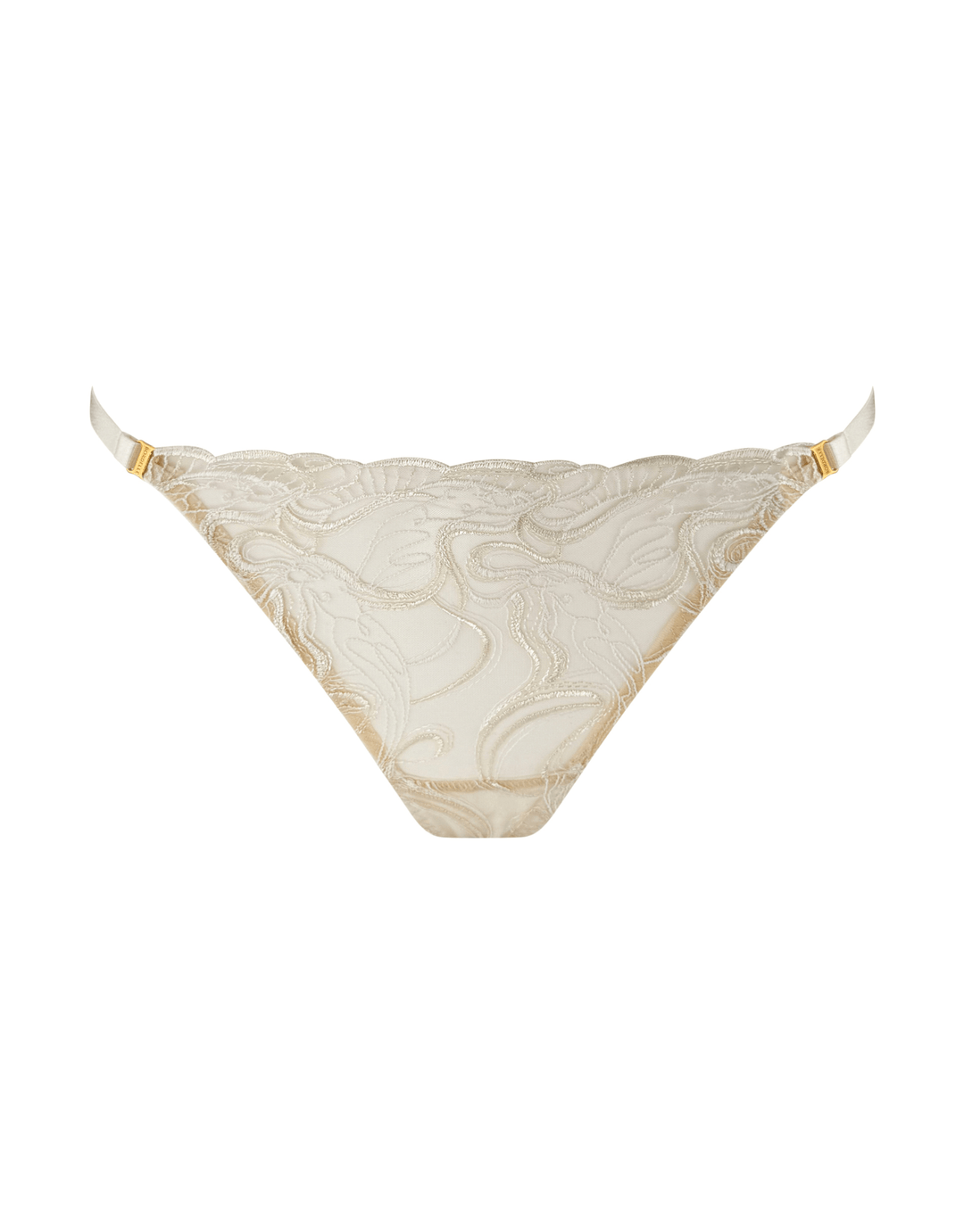Bordelle Pearl Thong cream — front