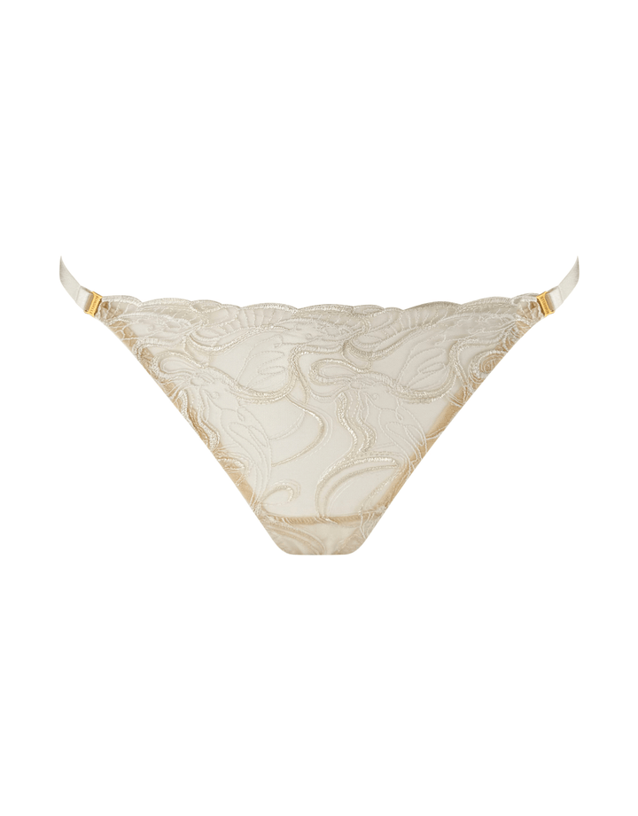 Bordelle Pearl Thong cream — front