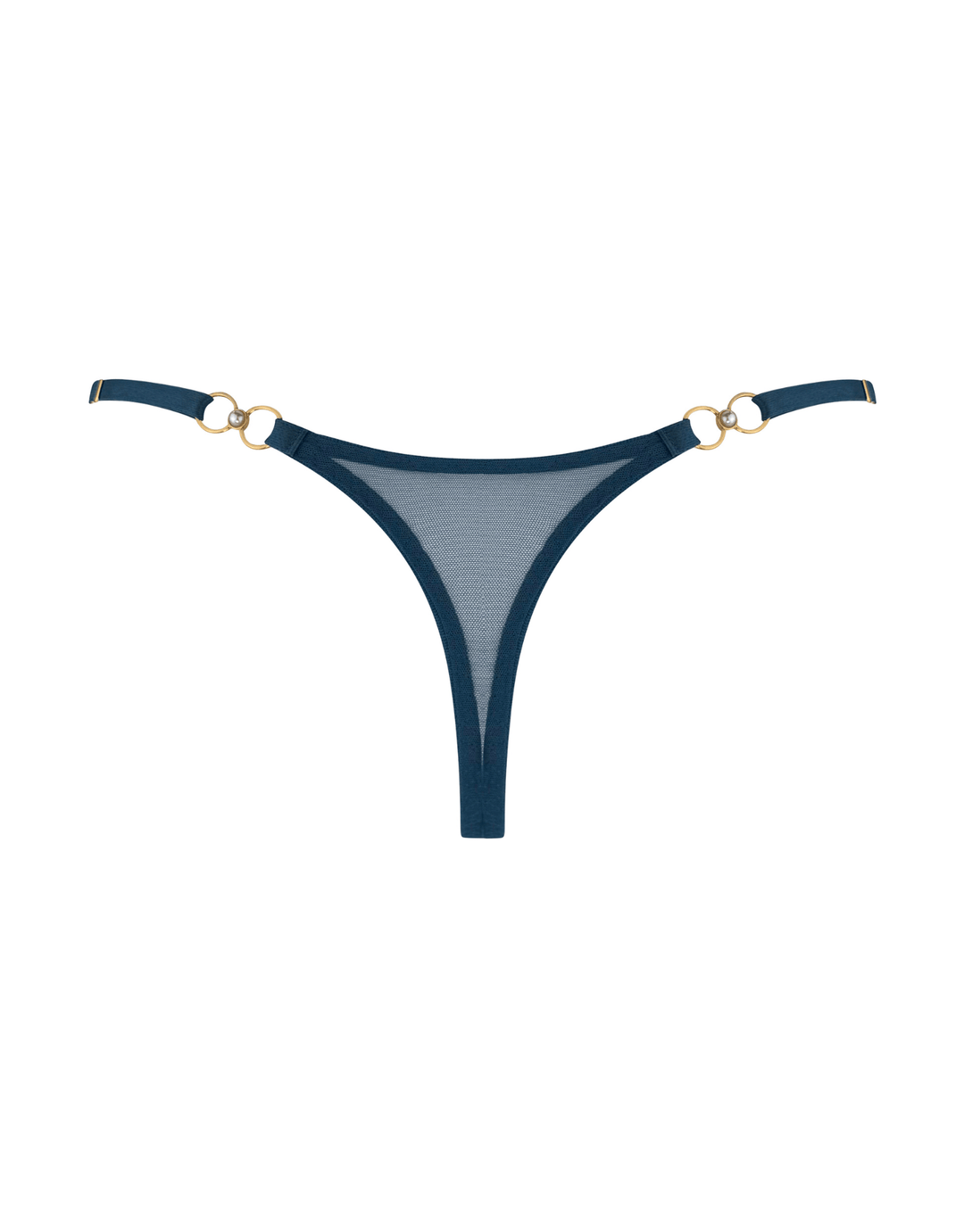 Bordelle Pearl Thong teal — back detail