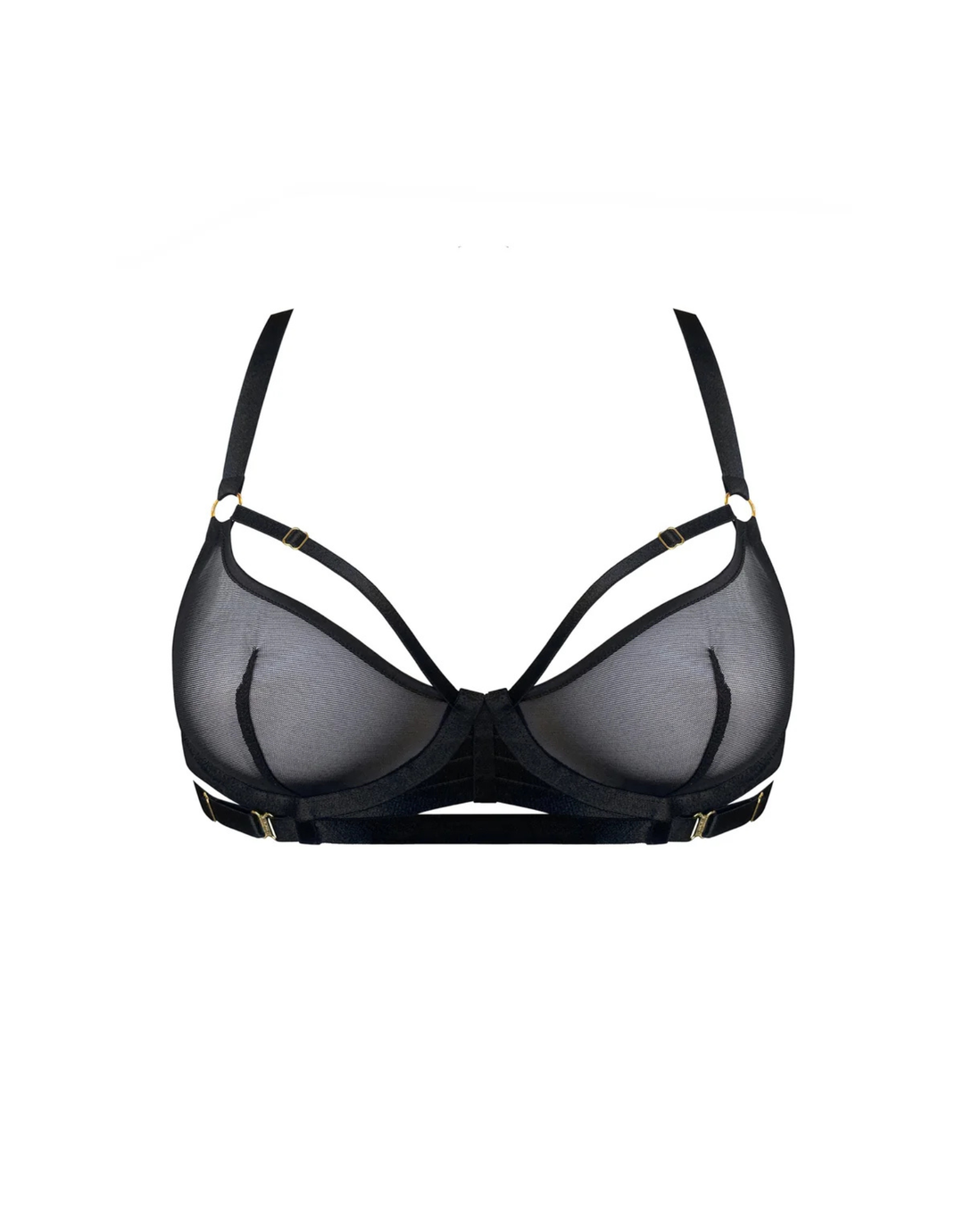 Bordelle Zenna Balconette Wire Bra black — product front view