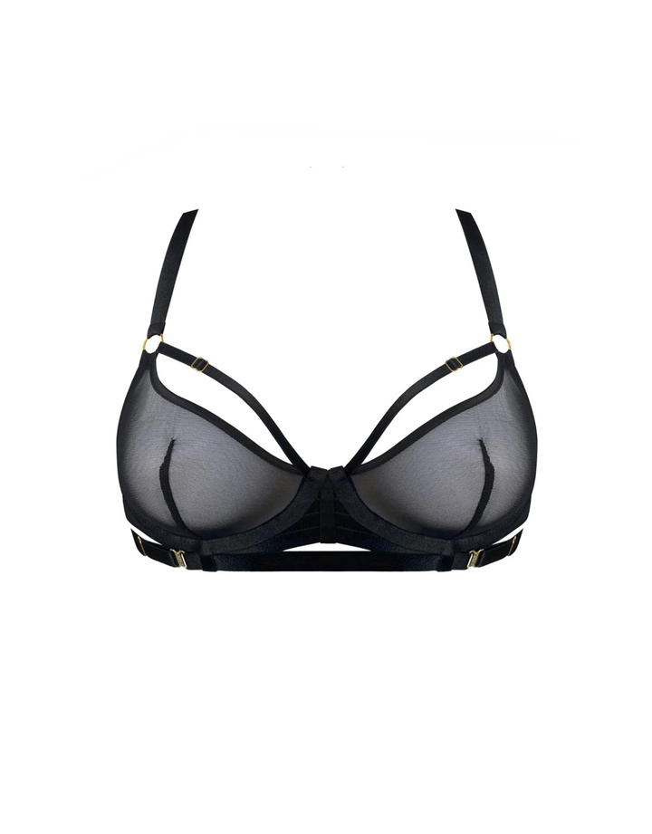 Bordelle Zenna Balconette Wire Bra black — product front view