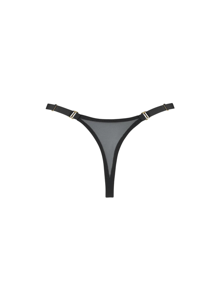 Bordelle Zenna Thong black — product flat lay