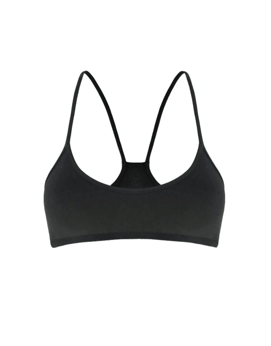 Essentials for Zula Franca Bralette Black — flat lay product view
