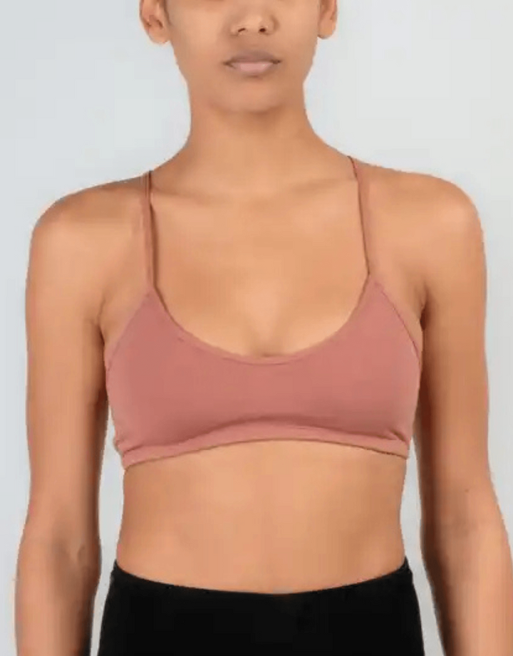 Essentials for Zula Franca Bralette copper — front view